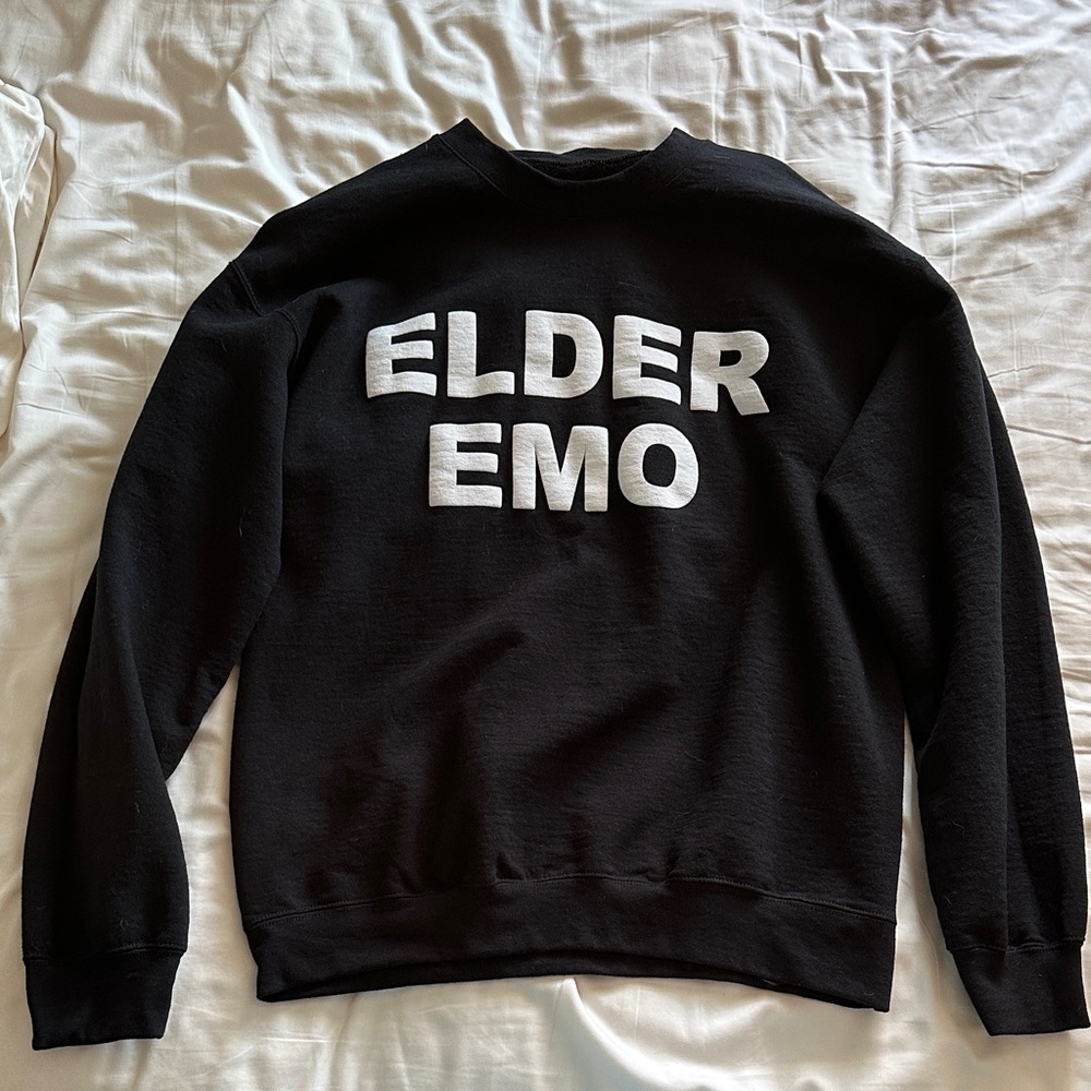 Jac Vanek Black Crewneck Sweater